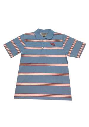Wadestown School Striped Polo Sky/White/Red