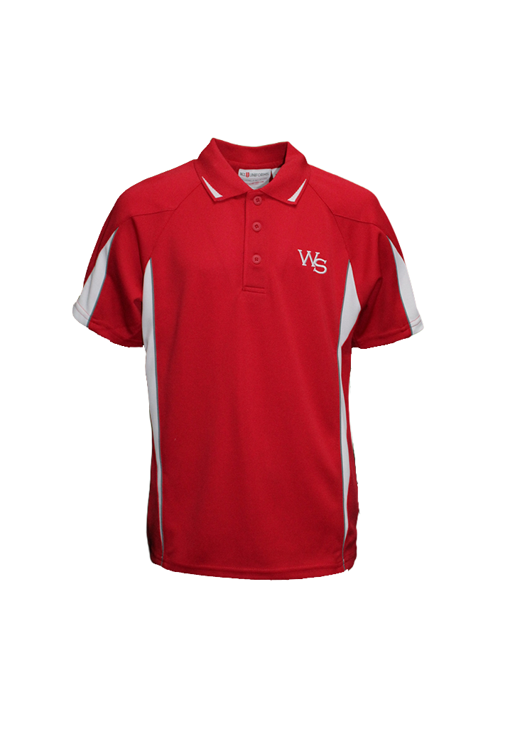 Wadestown PE Polo Red/White